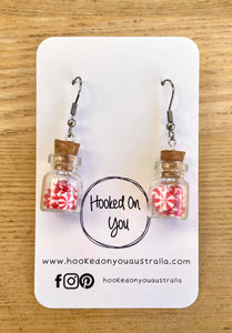 Christmas Humbug Jar Earrings