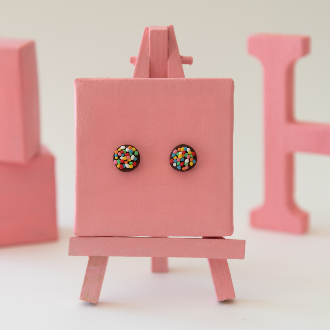 chocolate freckle studs