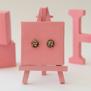 chocolate freckle studs