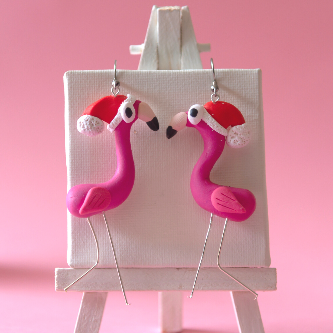 polymer clay christmas earrings