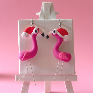 polymer clay christmas earrings