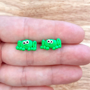 frog earrings